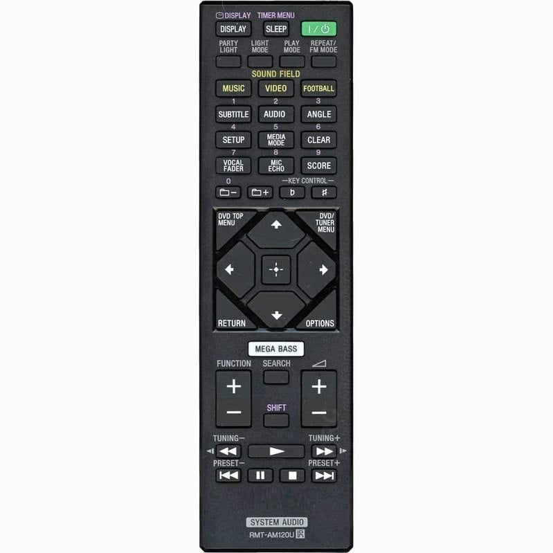 RMT-AM120U Compatible Remote Control for Sony Speaker system SHAKE-X10, X10D, X30, X30D, X70, X70D, MHC-GT4D, MHC-V44D, MHC-V50D, SA-WGT4D, SS-GT4DB HCDGT3D HCDSHAKEX1 HCDSHAKEX3 HCDSHAKEX7 MHCGT3D- Symphora
