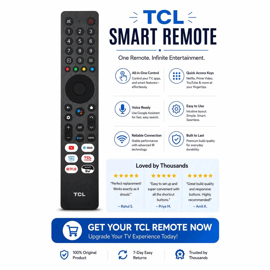 TCL Google tv Remote ( Voice command ) - Symphora