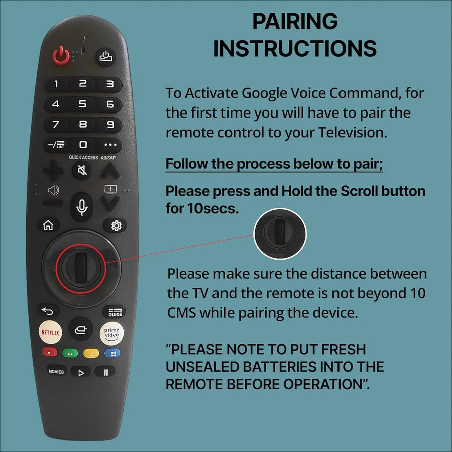 Croma / Lloyd / BPL webos magic led tv Remote ( Voice command working ) - Symphora
