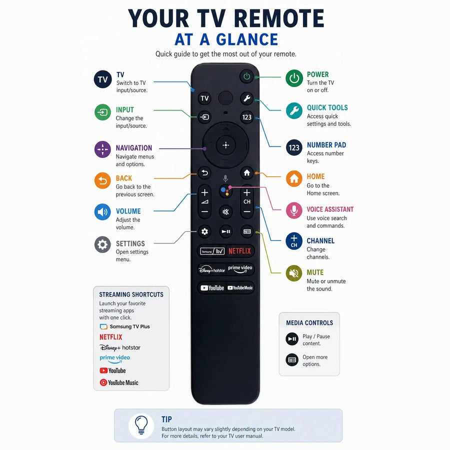 Sony Tv Remote RMF-TX800P / TX800U / TX900U / TX810P/ TX-811D / TX-820D ( Voice Command )