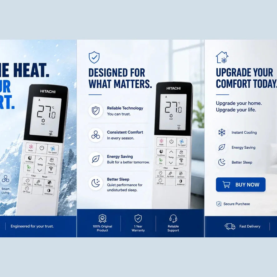 Hitachi original ac remote - Symphora