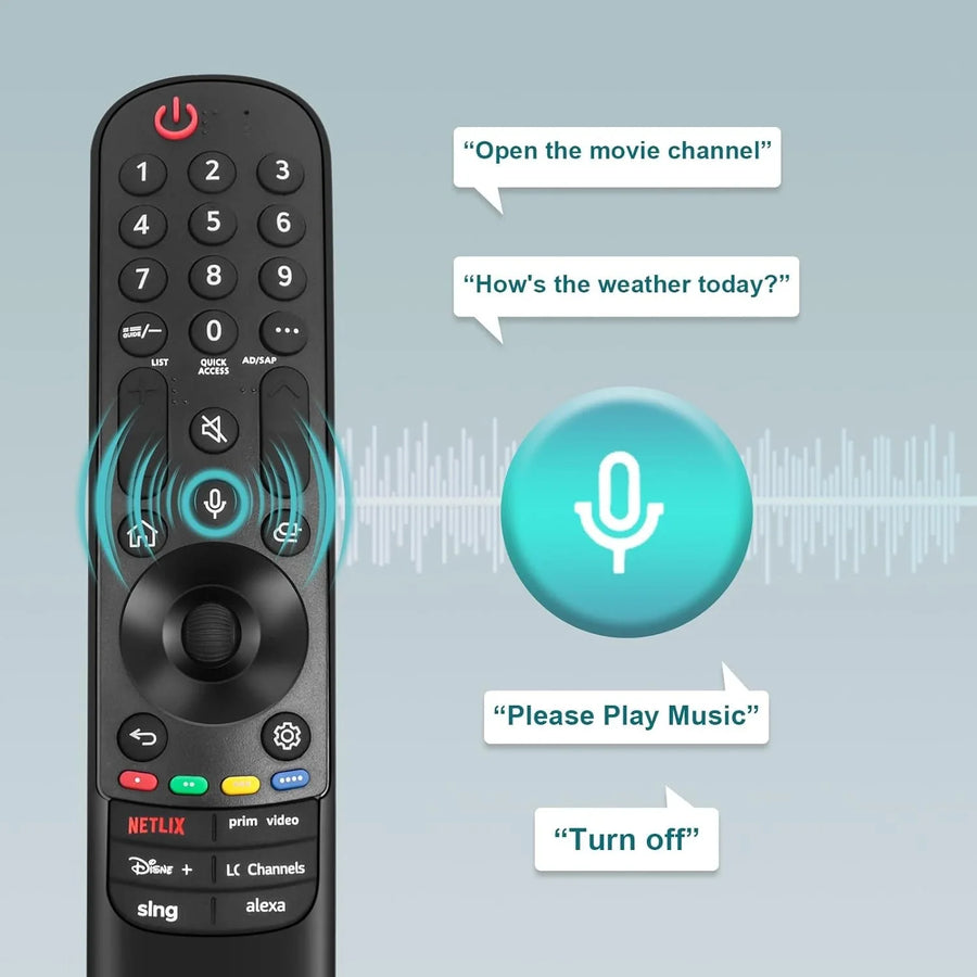 LG Smart tv Magic Remote for All LG TVs: OLED, QNED, UHD, LED, LCD (MR23GA) - Symphora