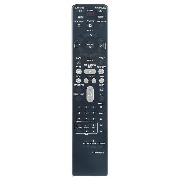 AKB73636102 Remote Control fit for LG Home Theater DVD DH4130S LHD625 HT532 HT805 HT304 HT305 HT806 HT906 DH6230S HT805ST HT805THW HT806ST HT953TV HW554TH HT805ST - Symphora