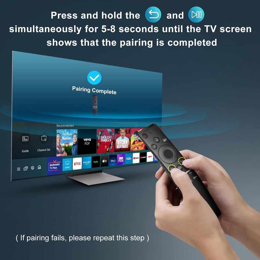 Symphora Voice Remote Compatible for Samsung Smart TV QLED UHD Frame Curved Solar 4K 8K Q60 Q70 Q80 Q90 8 Series 9 Series TU8000 AU8000 Voice Remote Control