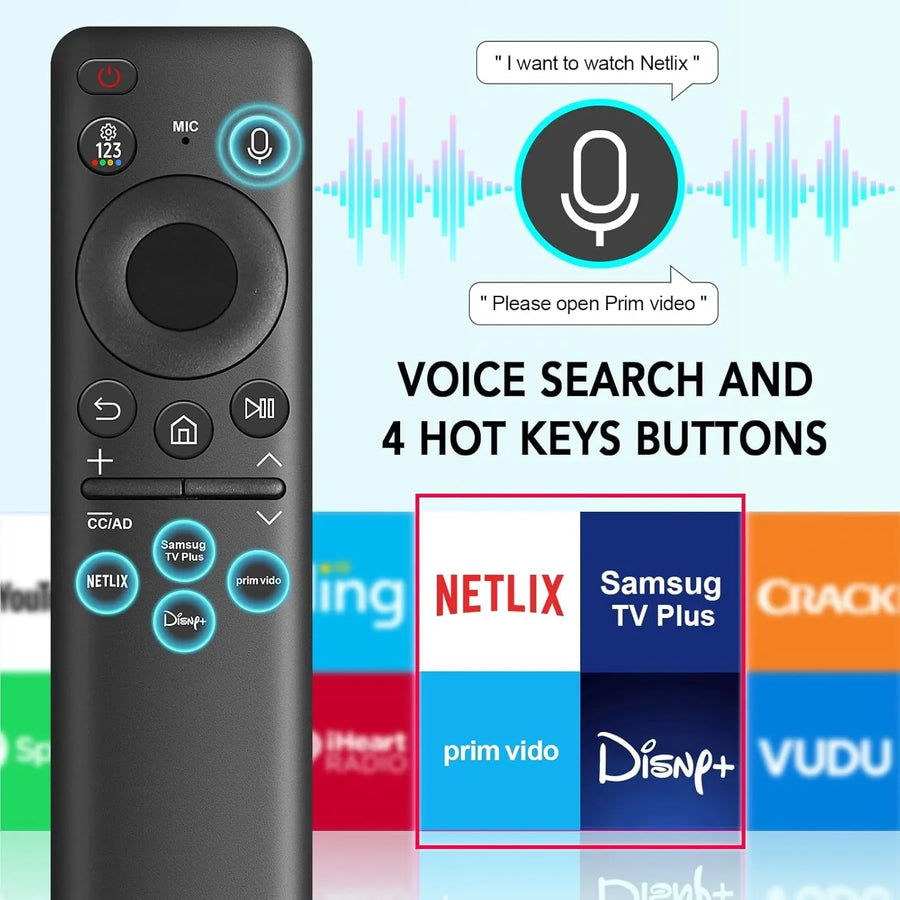 Universal Voice Remote for Samsung Smart tv - All OLED QLED UHD 4K Model - Symphora