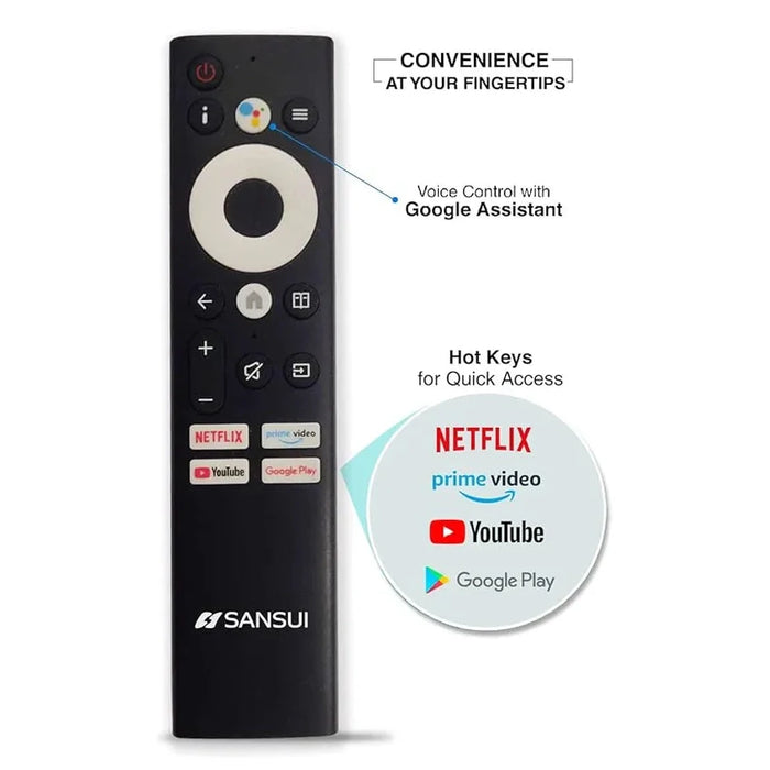 Sansui Google tv remote ( Voice command ) - Symphora